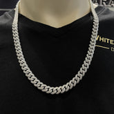 20.00 CT. VVS Diamond Cuban Chain in 14KT Gold (9.0mm) - White Carat - USA & Canada